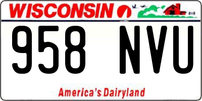 WI license plate 958NVU