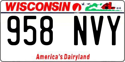 WI license plate 958NVY