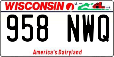 WI license plate 958NWQ