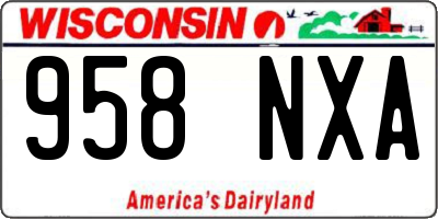WI license plate 958NXA
