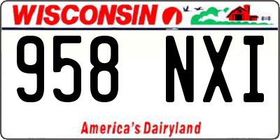 WI license plate 958NXI
