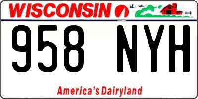 WI license plate 958NYH