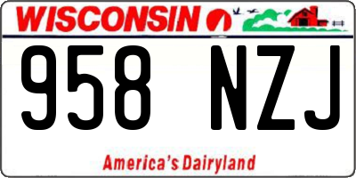 WI license plate 958NZJ
