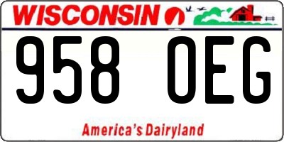 WI license plate 958OEG