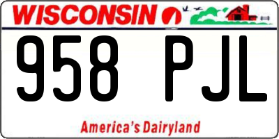 WI license plate 958PJL