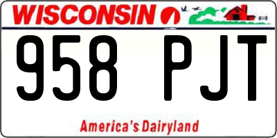 WI license plate 958PJT