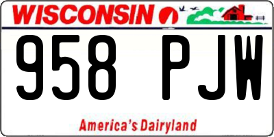 WI license plate 958PJW