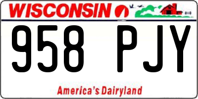 WI license plate 958PJY