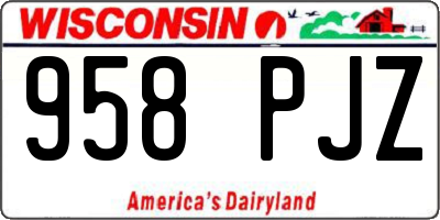 WI license plate 958PJZ