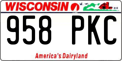 WI license plate 958PKC