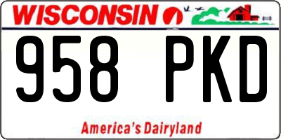 WI license plate 958PKD