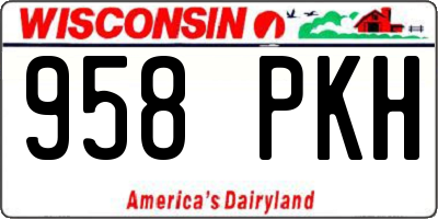 WI license plate 958PKH