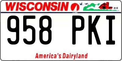 WI license plate 958PKI