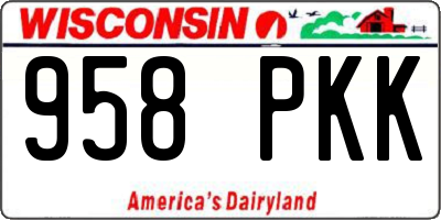 WI license plate 958PKK