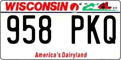 WI license plate 958PKQ