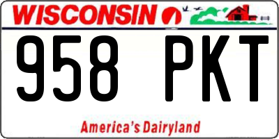 WI license plate 958PKT