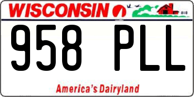 WI license plate 958PLL