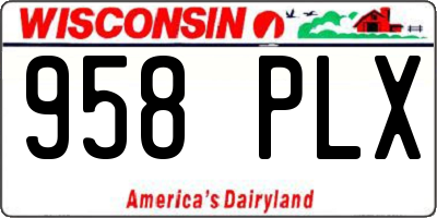 WI license plate 958PLX