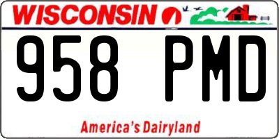WI license plate 958PMD