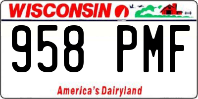 WI license plate 958PMF
