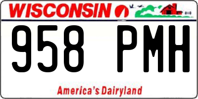 WI license plate 958PMH
