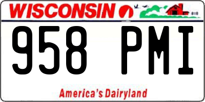 WI license plate 958PMI