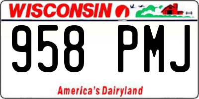 WI license plate 958PMJ