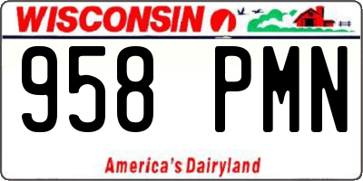 WI license plate 958PMN