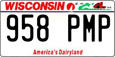 WI license plate 958PMP