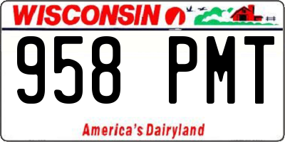 WI license plate 958PMT