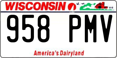 WI license plate 958PMV