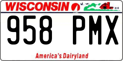 WI license plate 958PMX