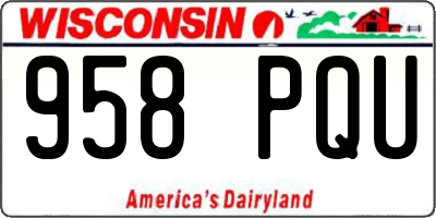 WI license plate 958PQU