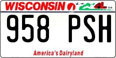 WI license plate 958PSH