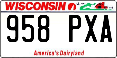 WI license plate 958PXA
