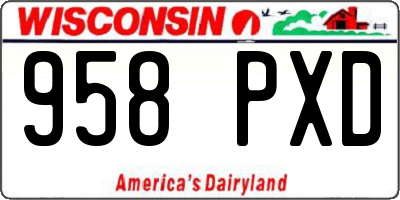 WI license plate 958PXD