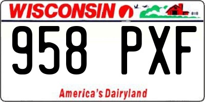WI license plate 958PXF