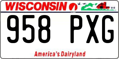 WI license plate 958PXG