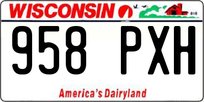 WI license plate 958PXH