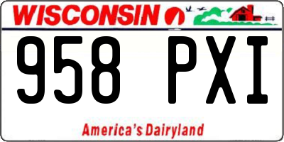 WI license plate 958PXI