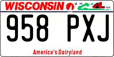 WI license plate 958PXJ