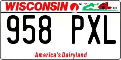 WI license plate 958PXL