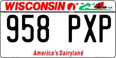 WI license plate 958PXP