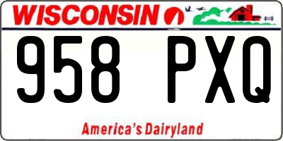 WI license plate 958PXQ