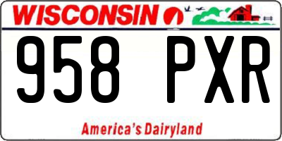 WI license plate 958PXR