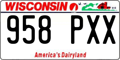 WI license plate 958PXX