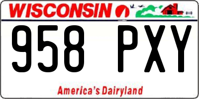 WI license plate 958PXY