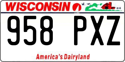 WI license plate 958PXZ
