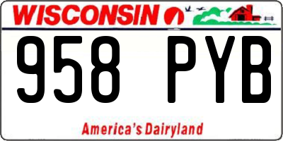 WI license plate 958PYB
