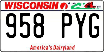 WI license plate 958PYG